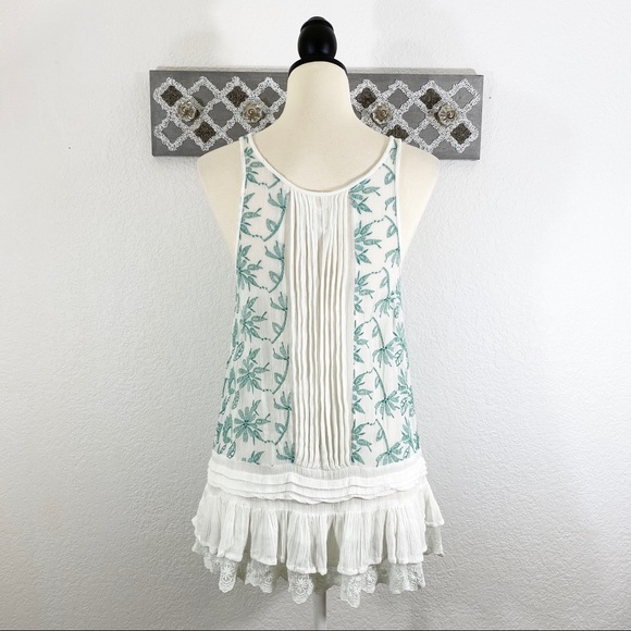 Anthro Lilka Gauzy Tank Top Boho Layered, Size M - Picture 7 of 10